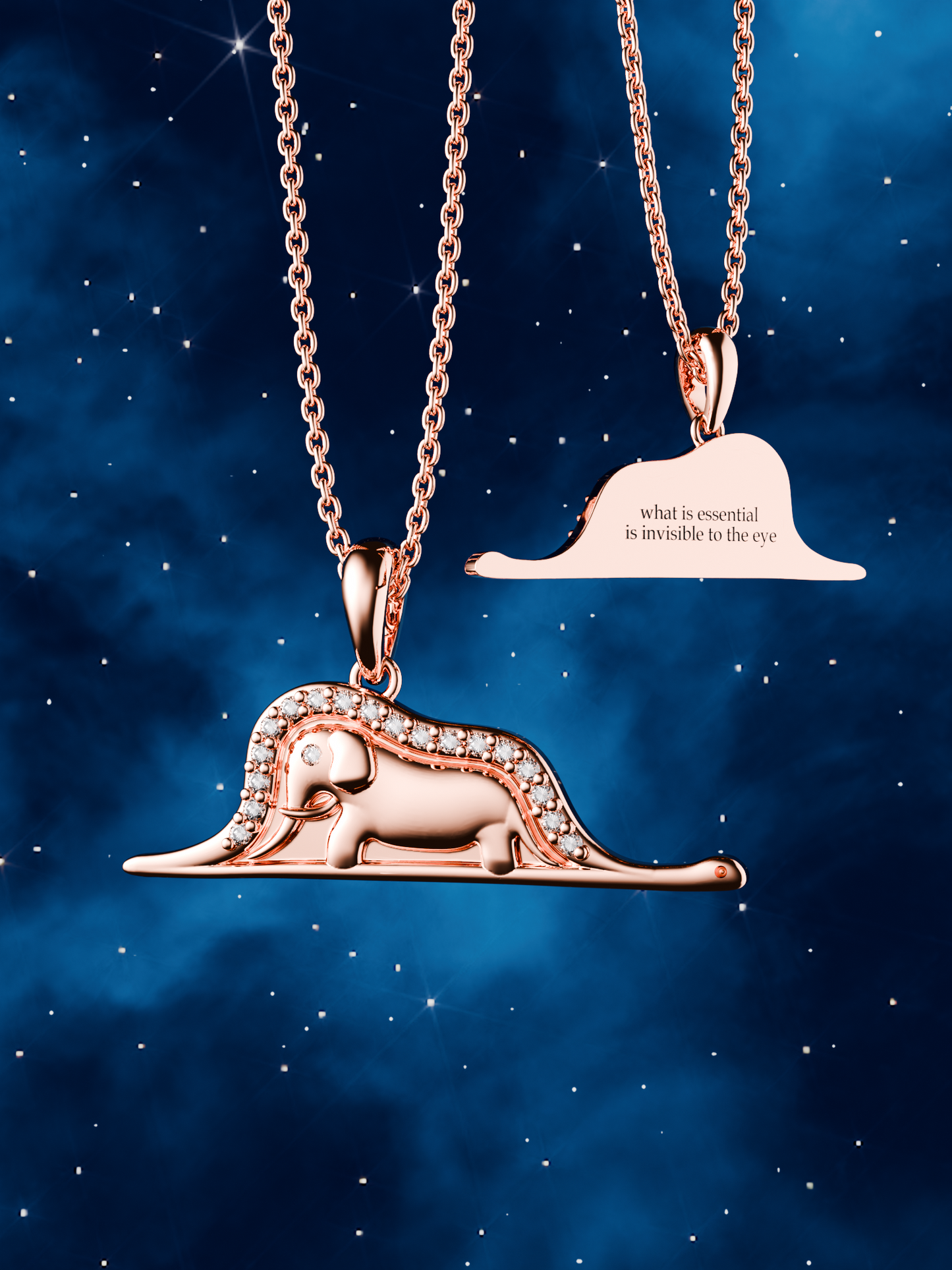 The Elephant in the Hat Necklace
