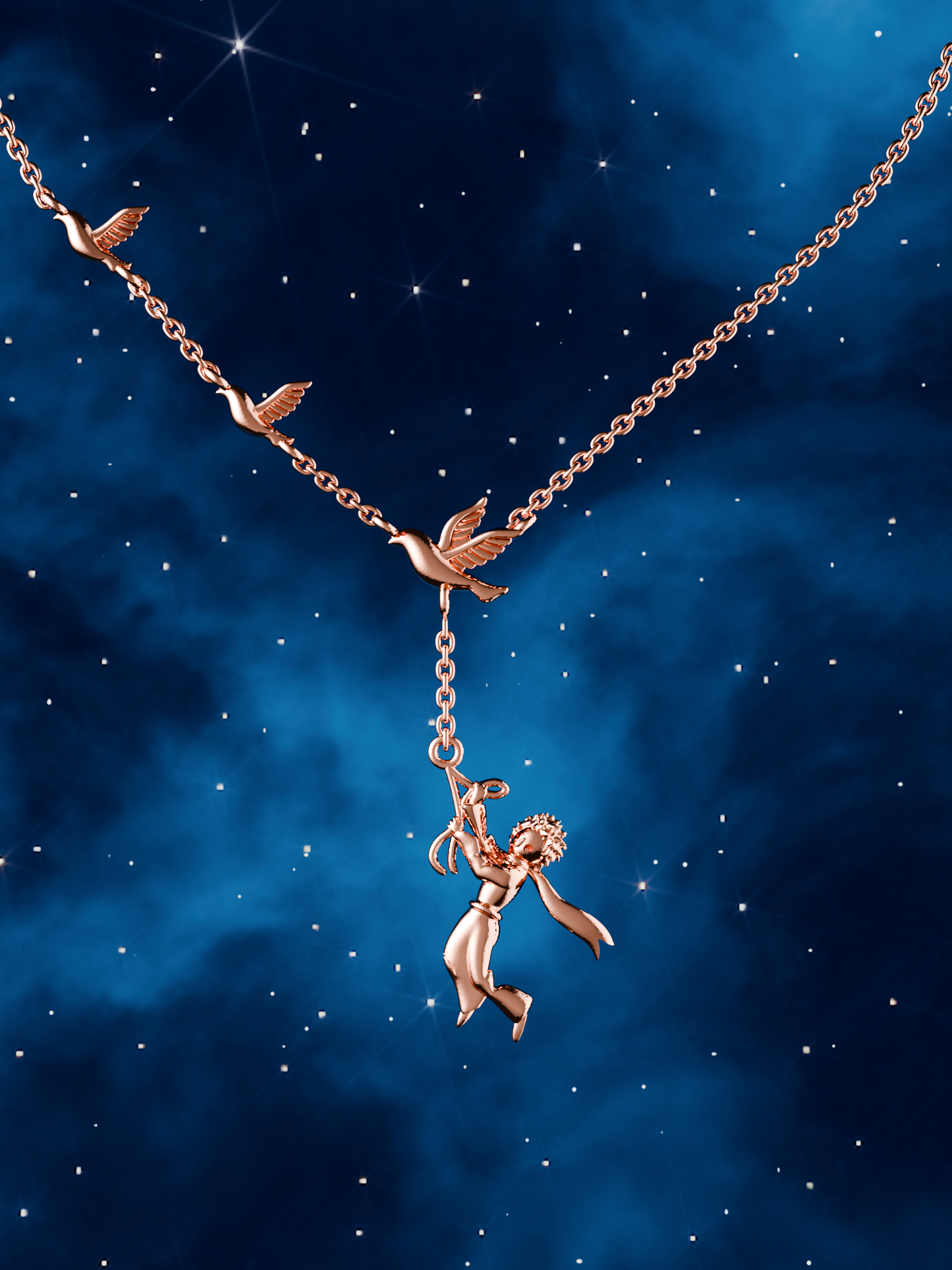 Flying in the Sky Lariat Necklace