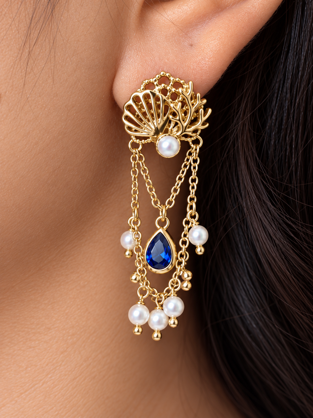 Nicasia Mermaid Drop Earrings