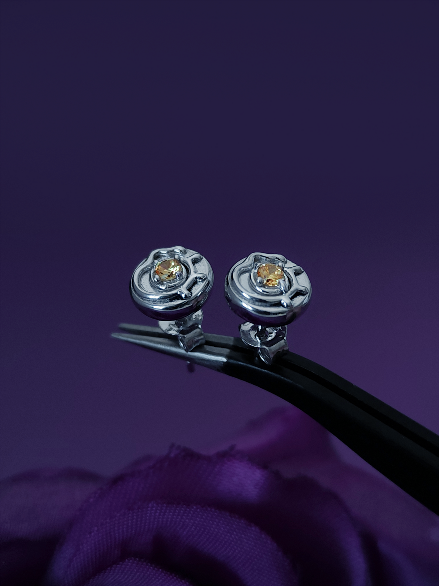 Sticky Buns Stud Earrings