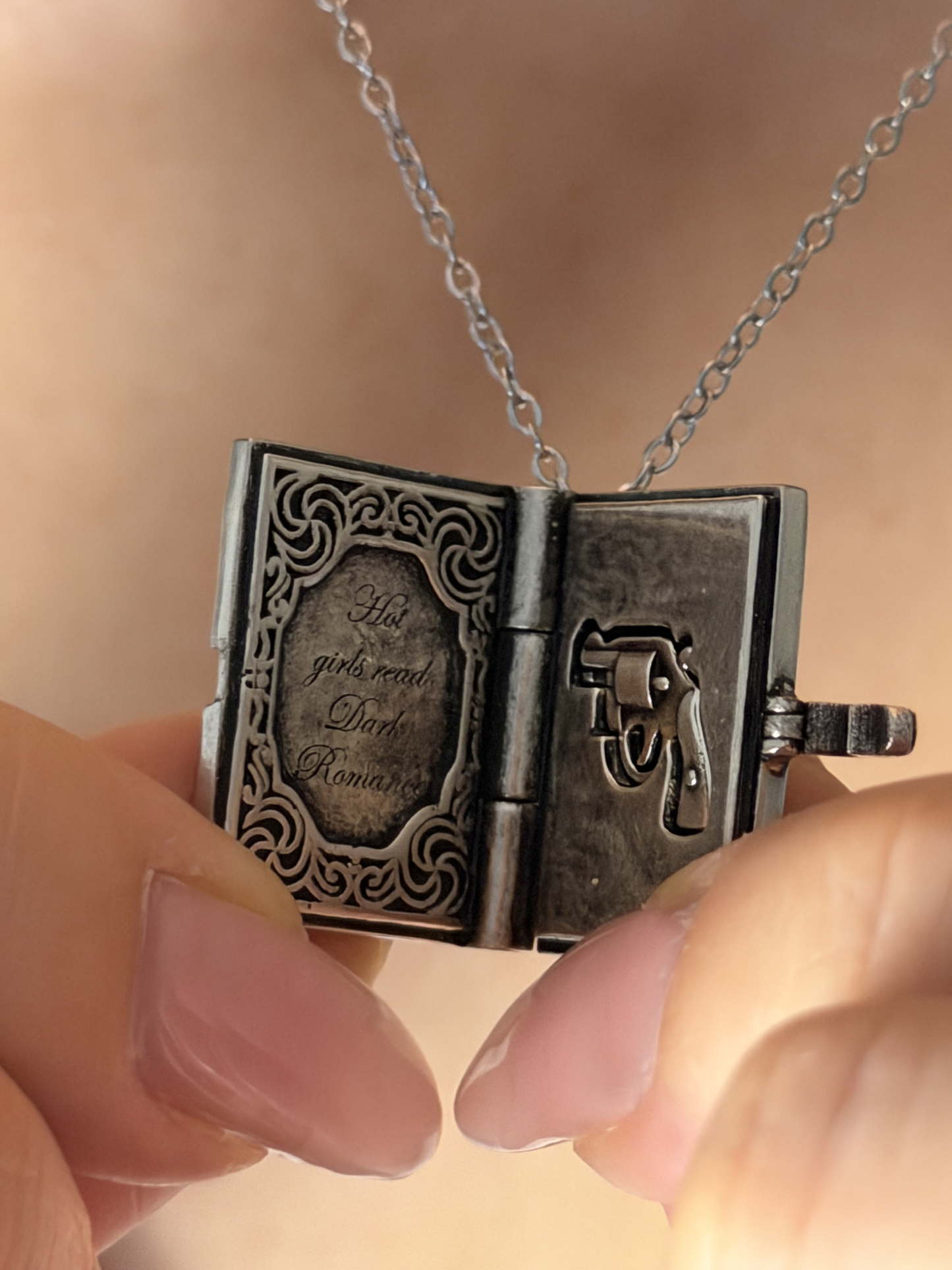 Dark Romance Book Locket Necklace