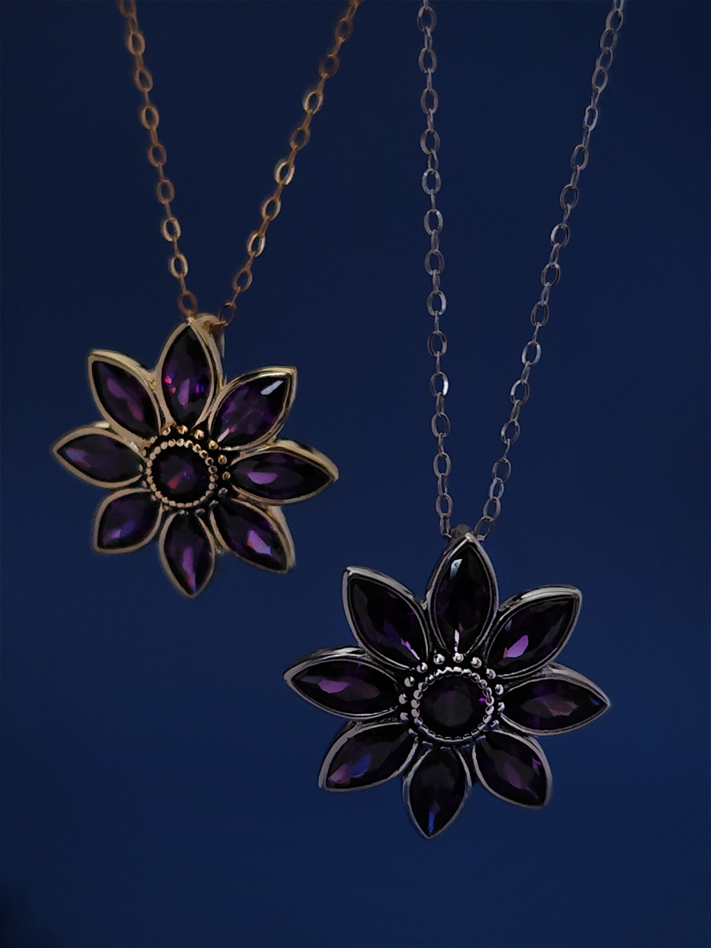 Midnight Flower Necklace