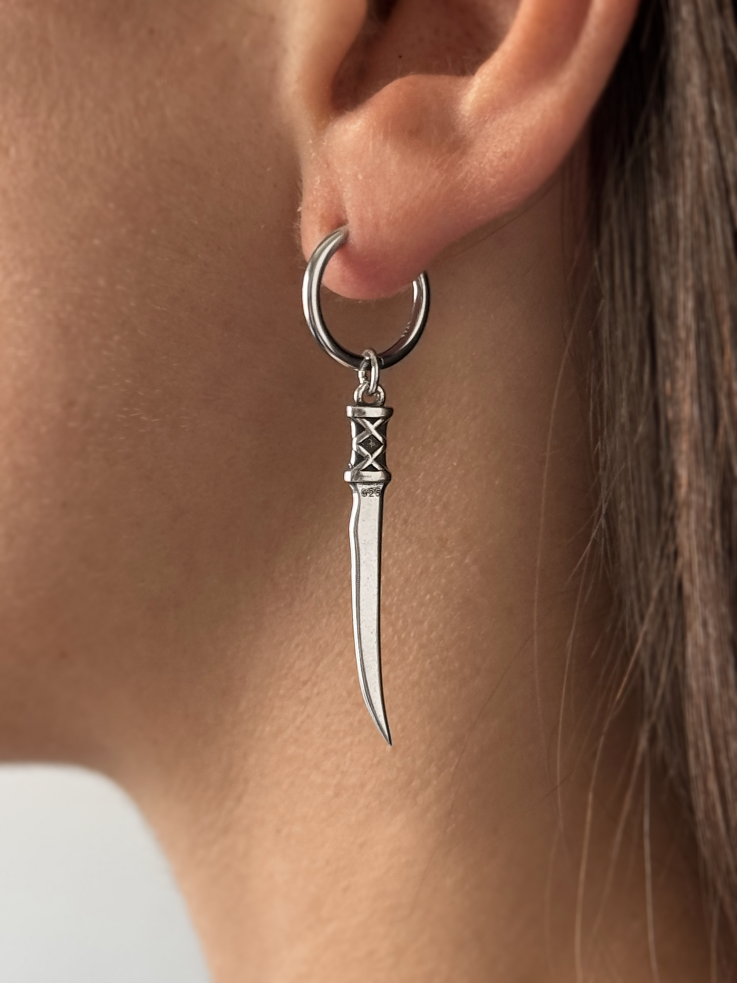 Seraph Blade Hoop Earring