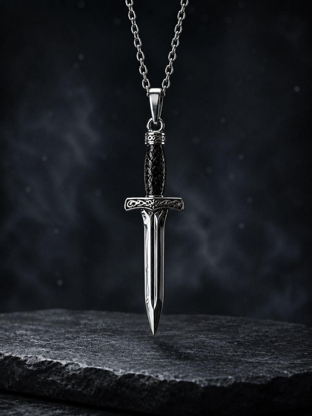 Violet Black Dagger Necklace – Gadget4entertainment Violet Black Dagger Necklace – Gadget4entertainment
