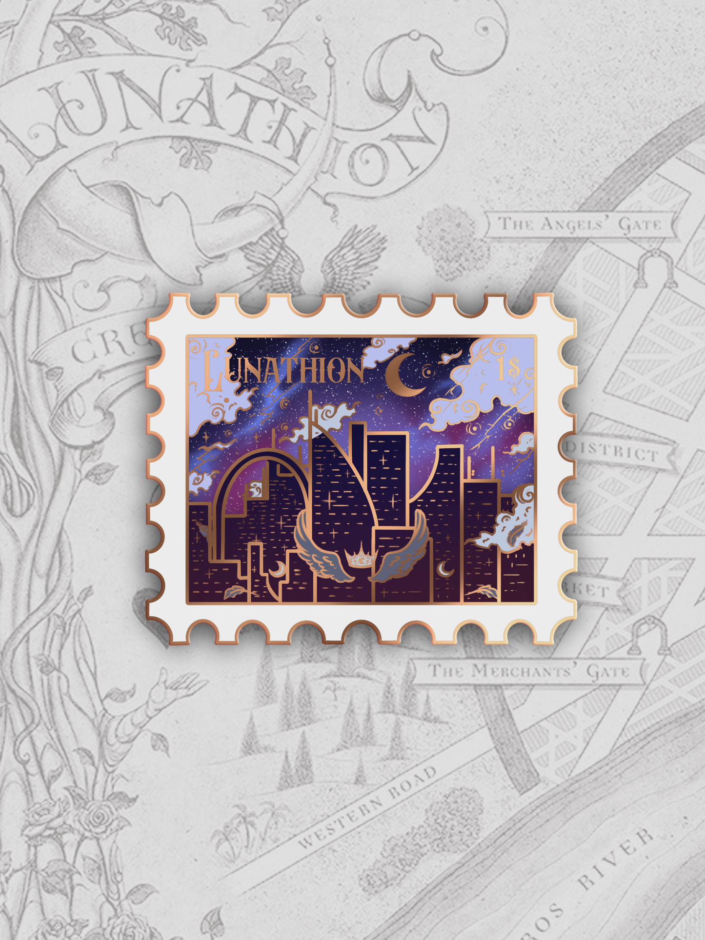 Lunathion Stamp Pin