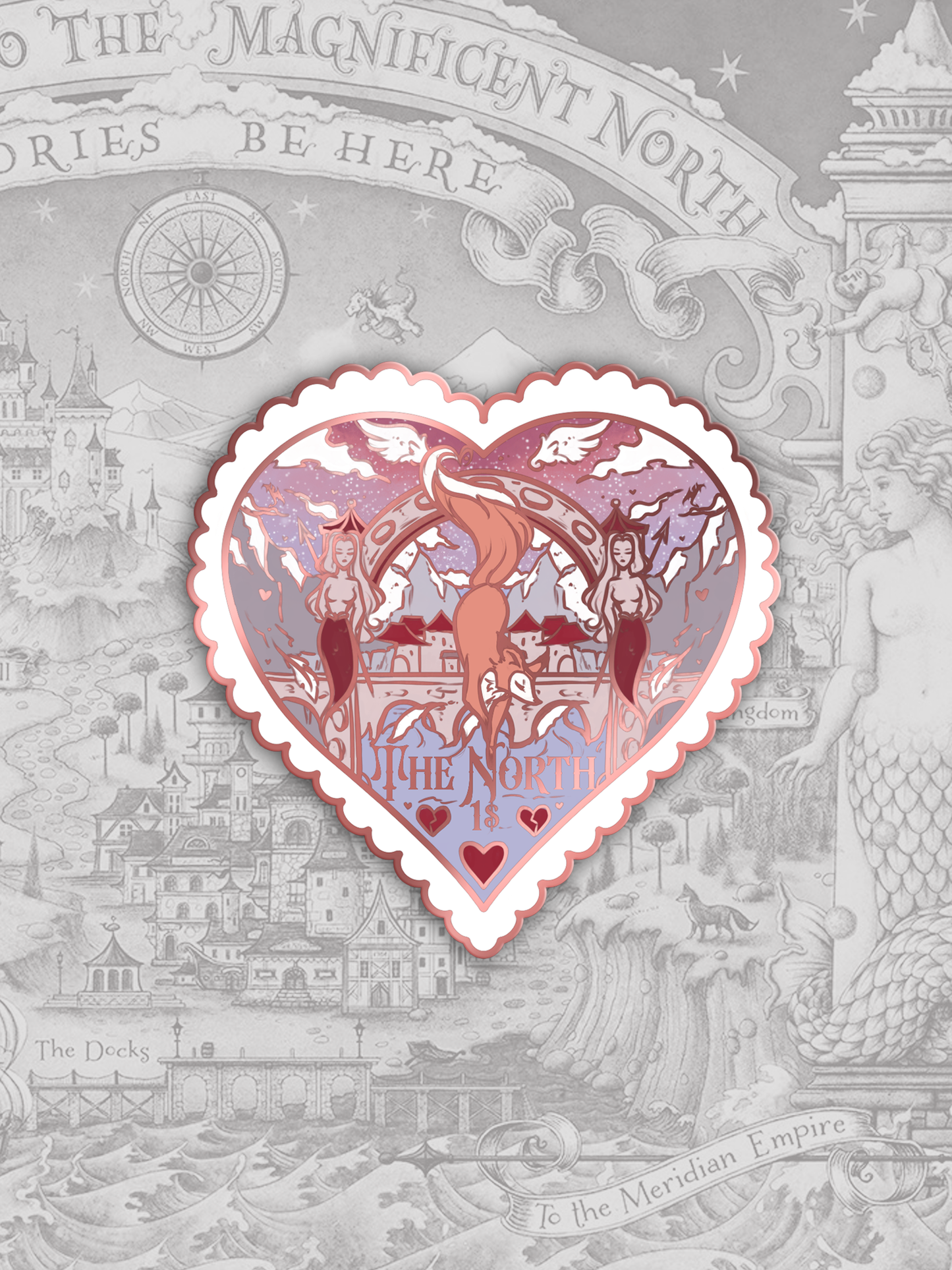 The Magnificent North Stamp Pin