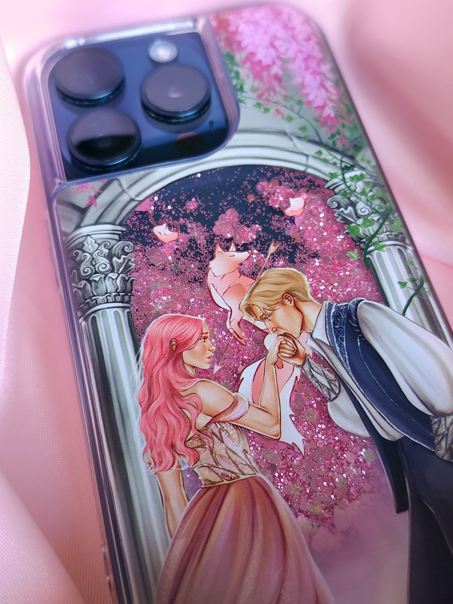 Little Fox Liquid Glitter iPhone Case