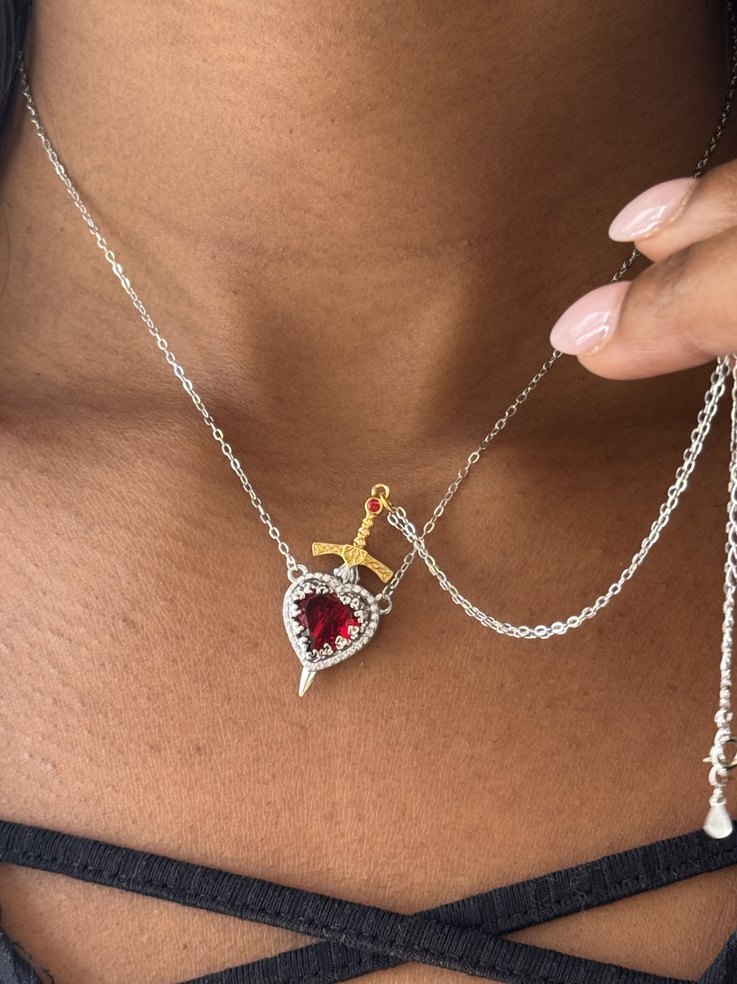 Fireheart & Goldryn Sword SET Necklaces