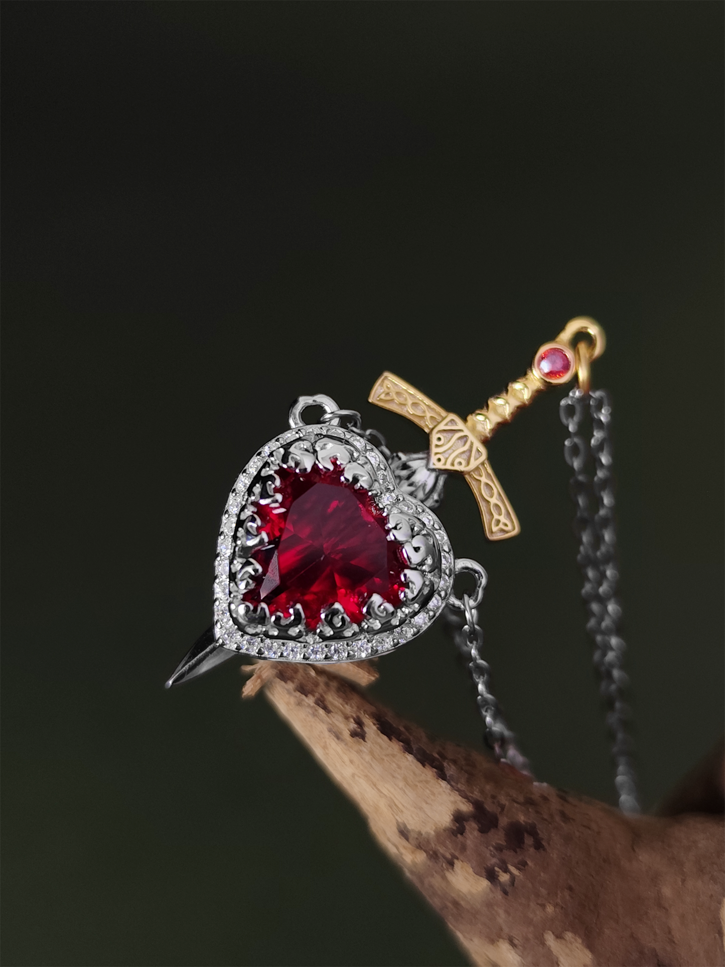 Fireheart & Goldryn Sword SET Necklaces