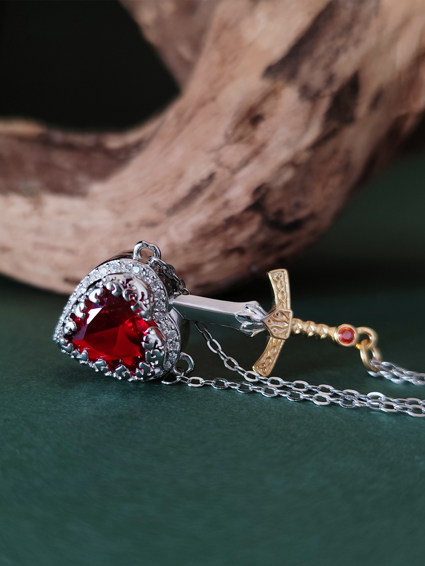 Fireheart & Goldryn Sword SET Necklaces