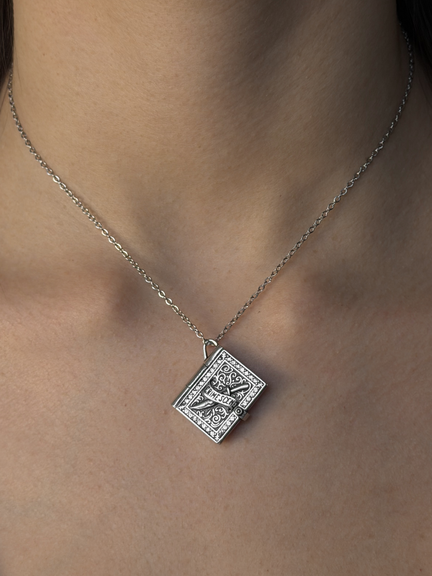 Crime Fiction Book Locket Necklace