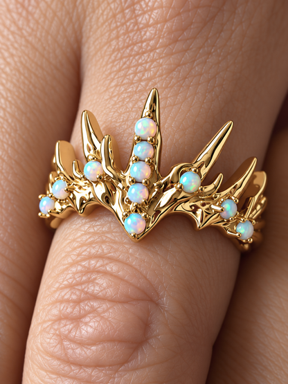 Nicasia Mermaid Crown Ring