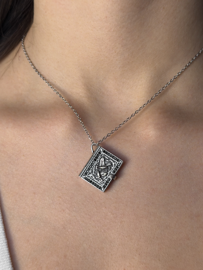 Horror Book Locket Necklace