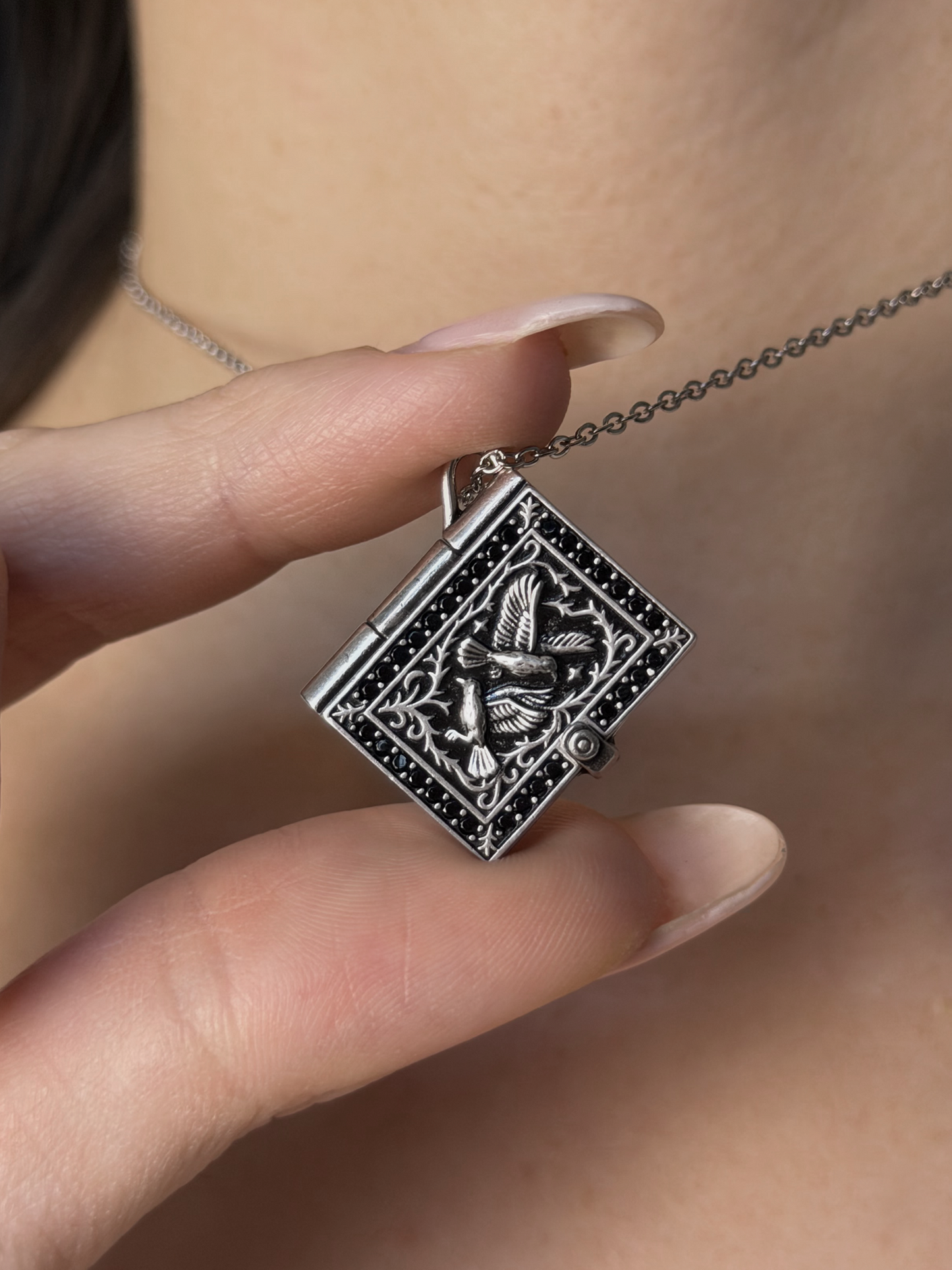 Horror Book Locket Necklace