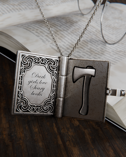 Horror Book Locket Necklace