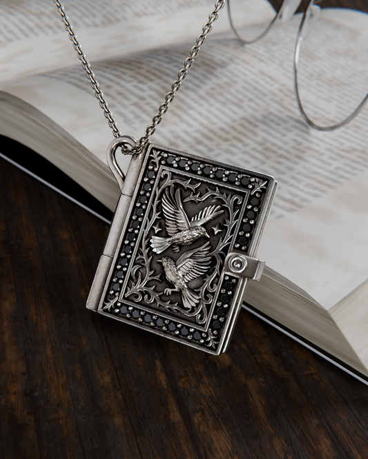 Horror Book Locket Necklace