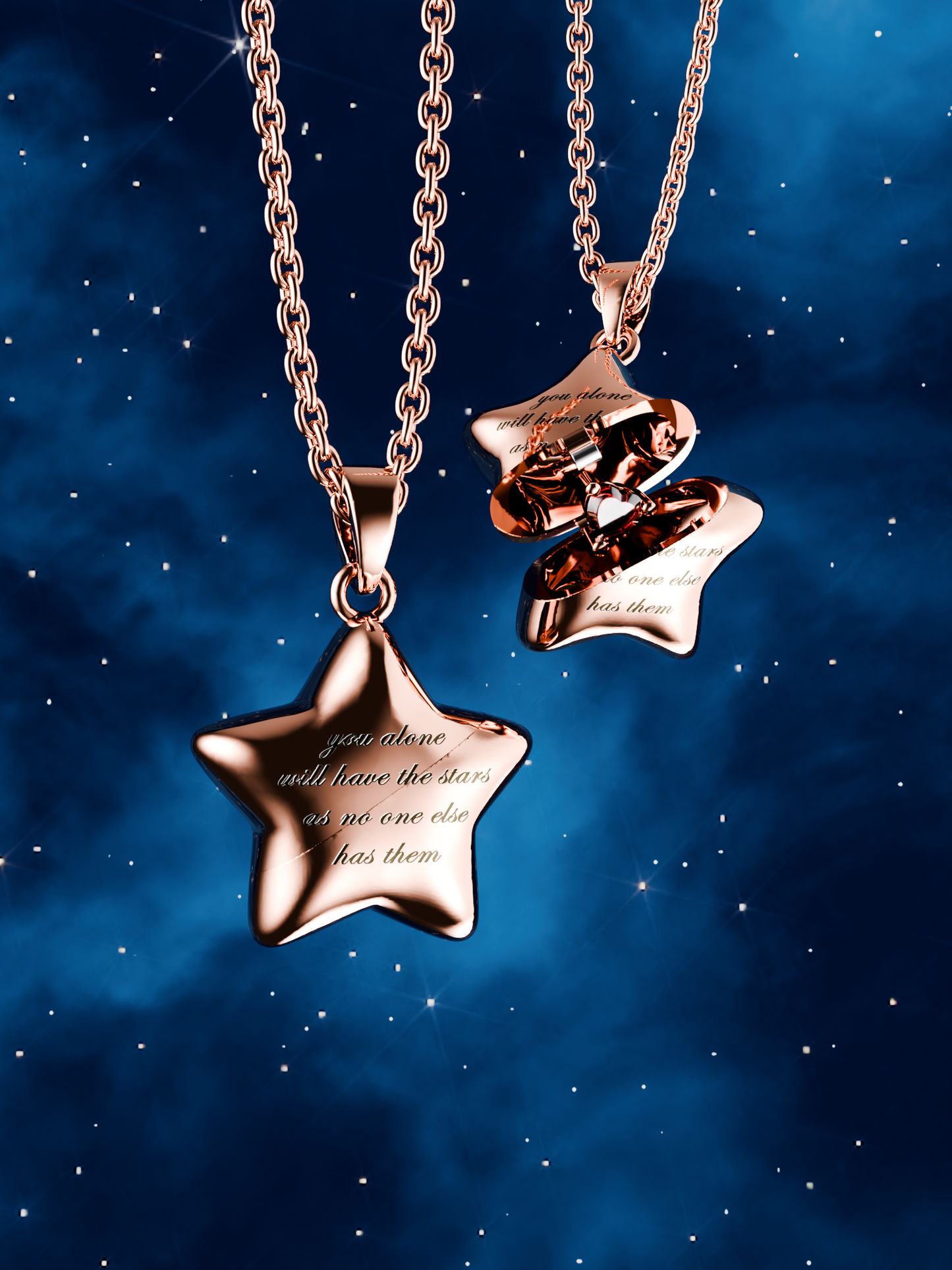 Star Locket Necklace