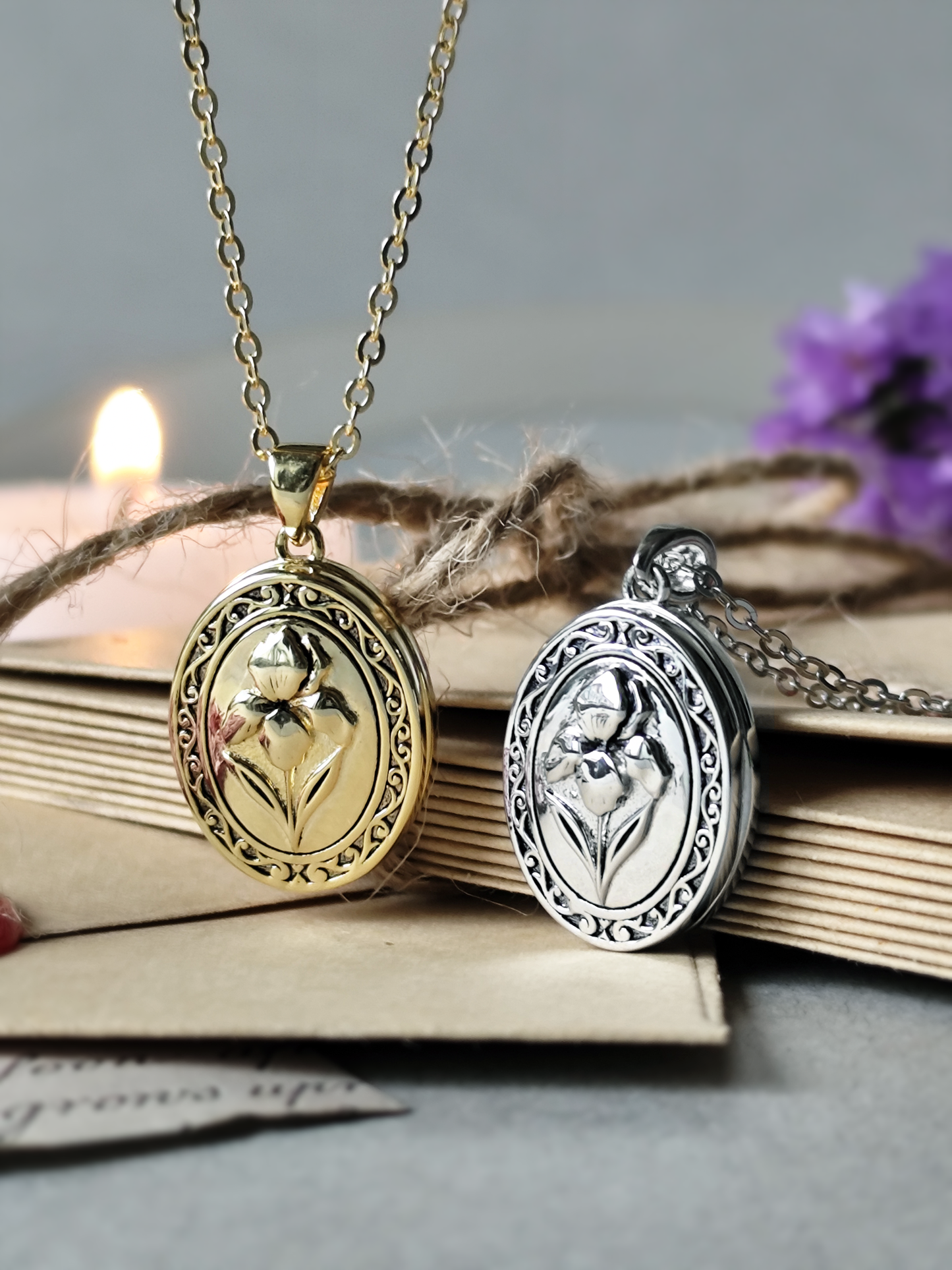 Iris's Mother Locket Necklace