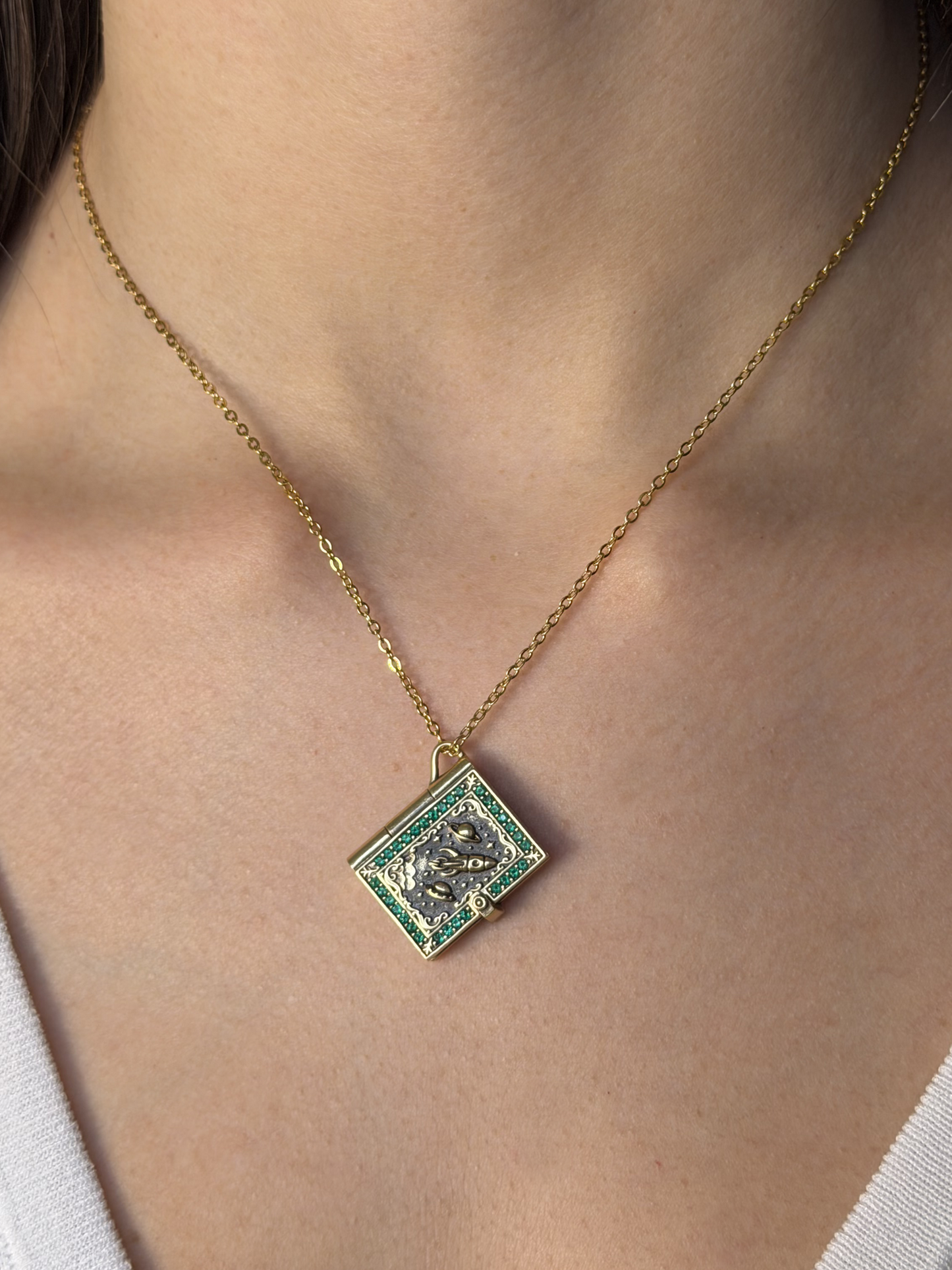 Sci-Fi Book Locket Necklace