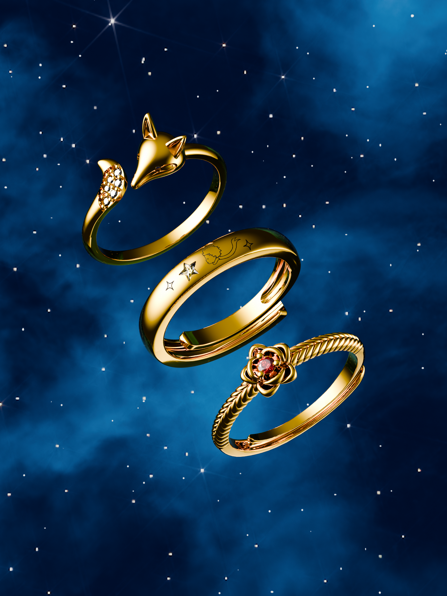Little Prince Resizable Ring Set