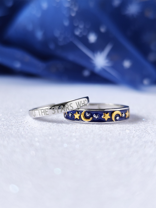 Velaris Moon & Stars Rings