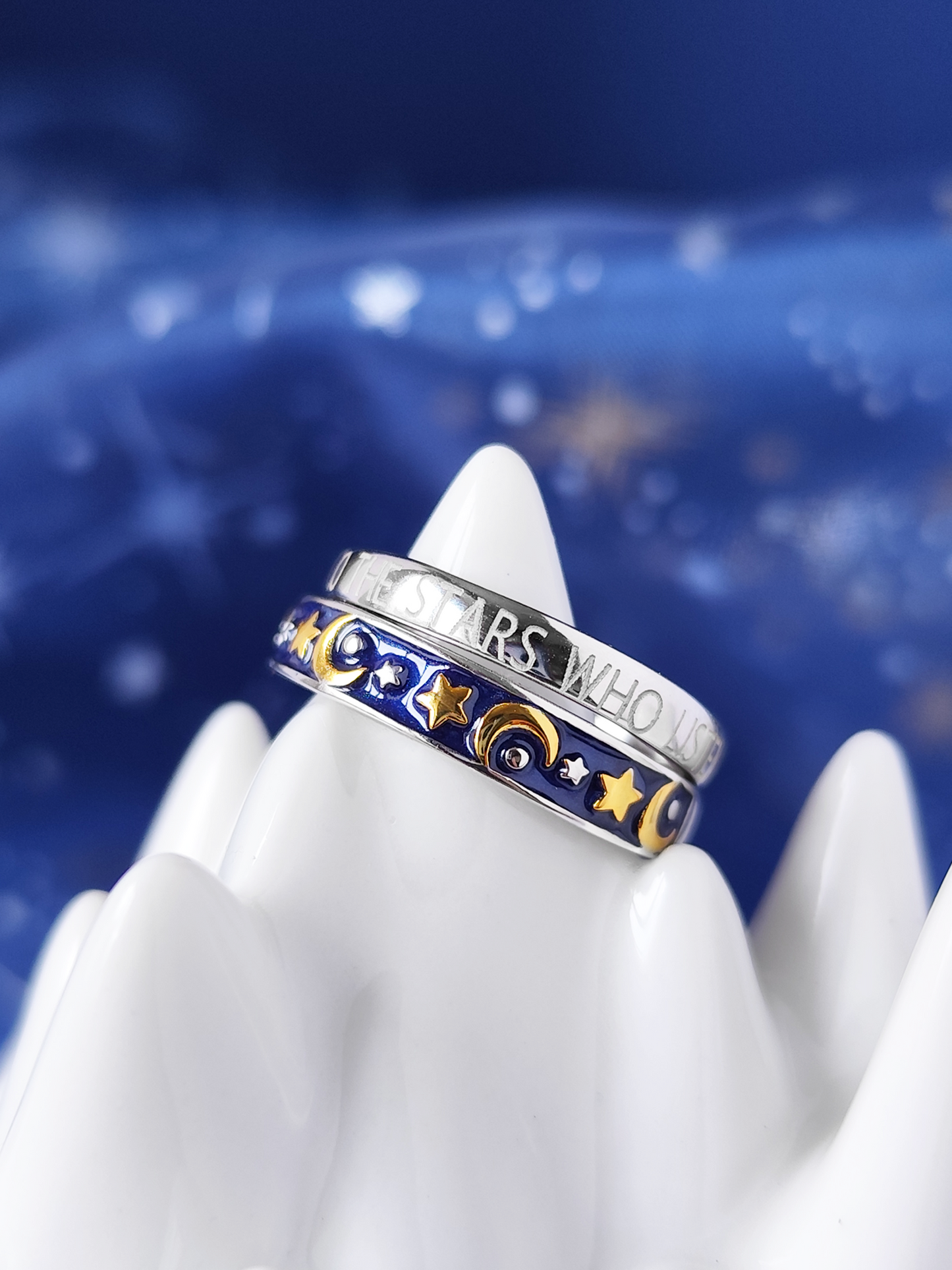 Velaris Moon & Stars Rings