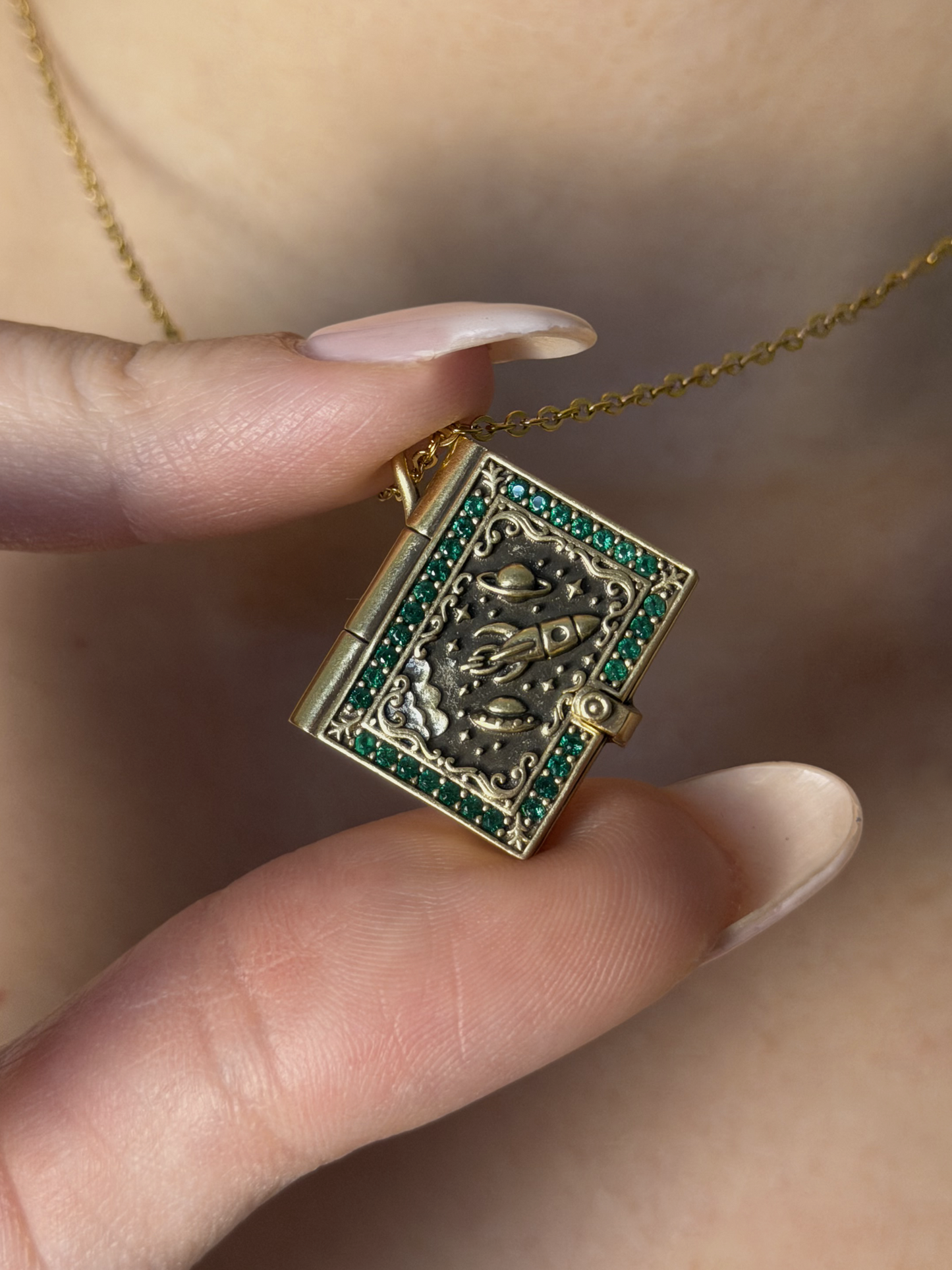 Sci-Fi Book Locket Necklace