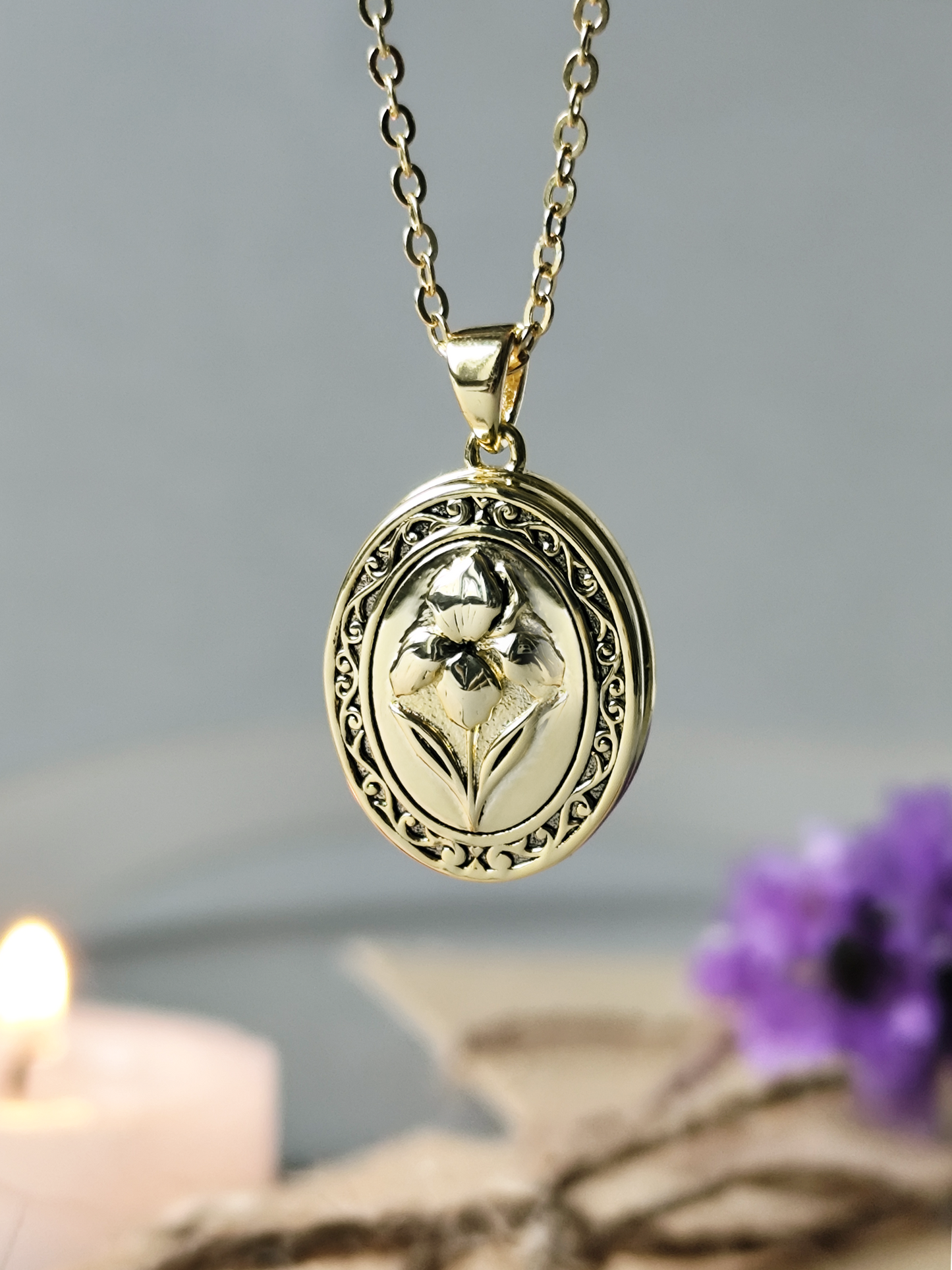 Iris's Mother Locket Necklace