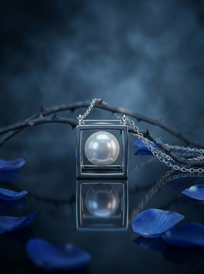 Collana Cubo con Perla