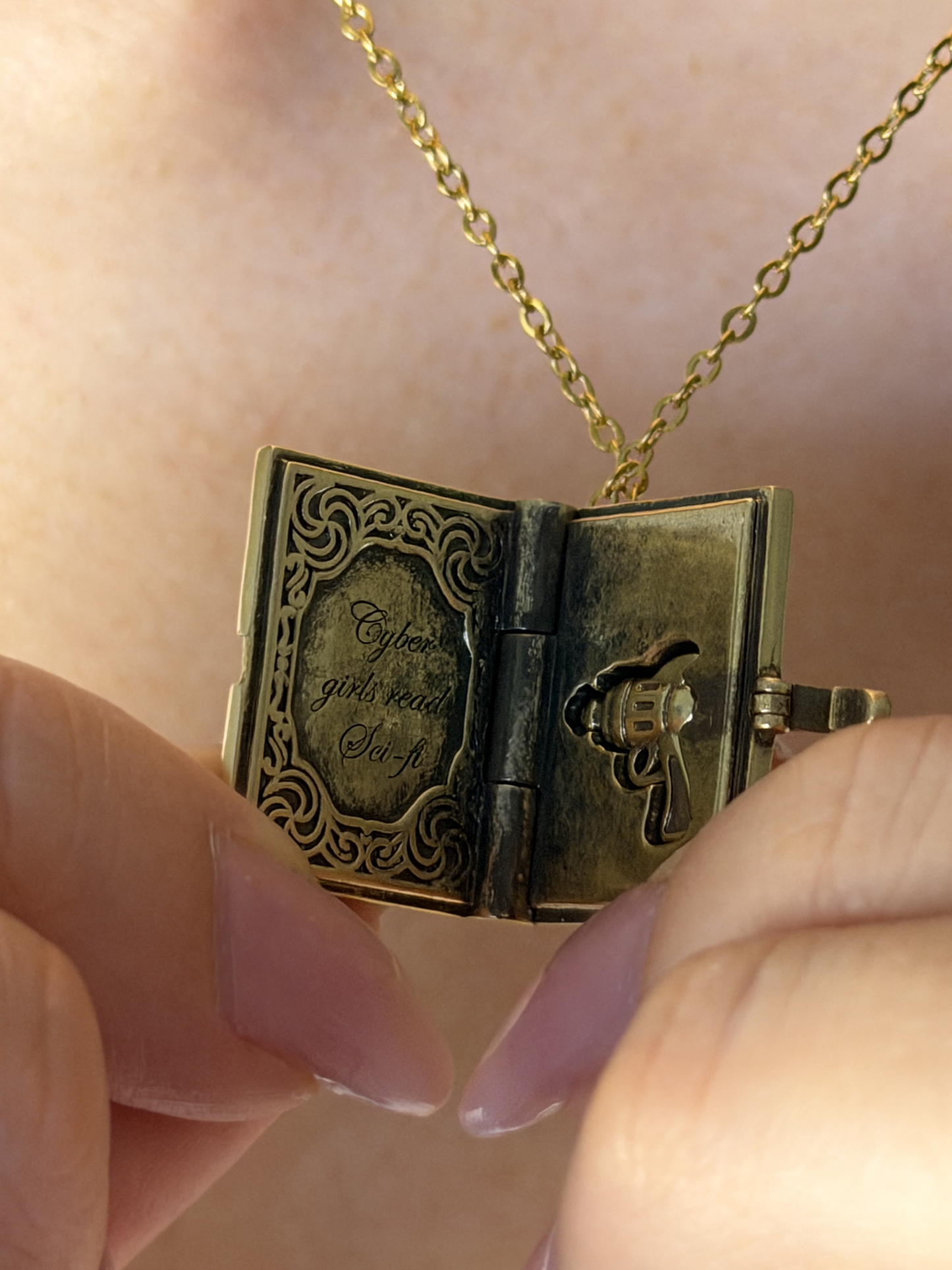Sci-Fi Book Locket Necklace