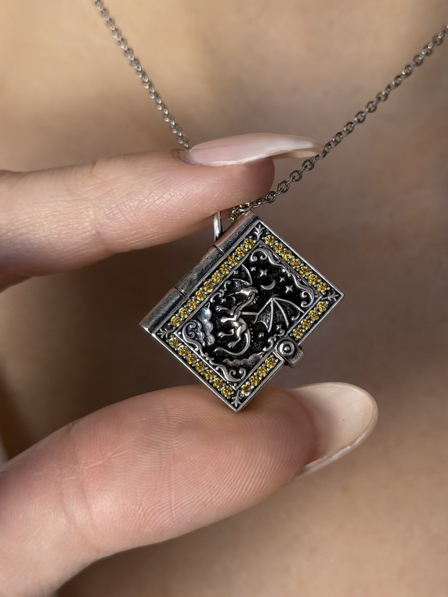Fantasy Book Locket Necklace