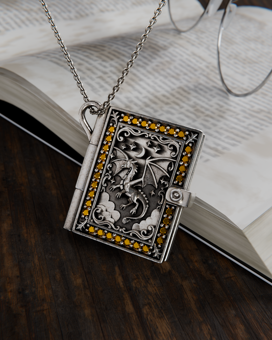 Fantasy Book Locket Necklace