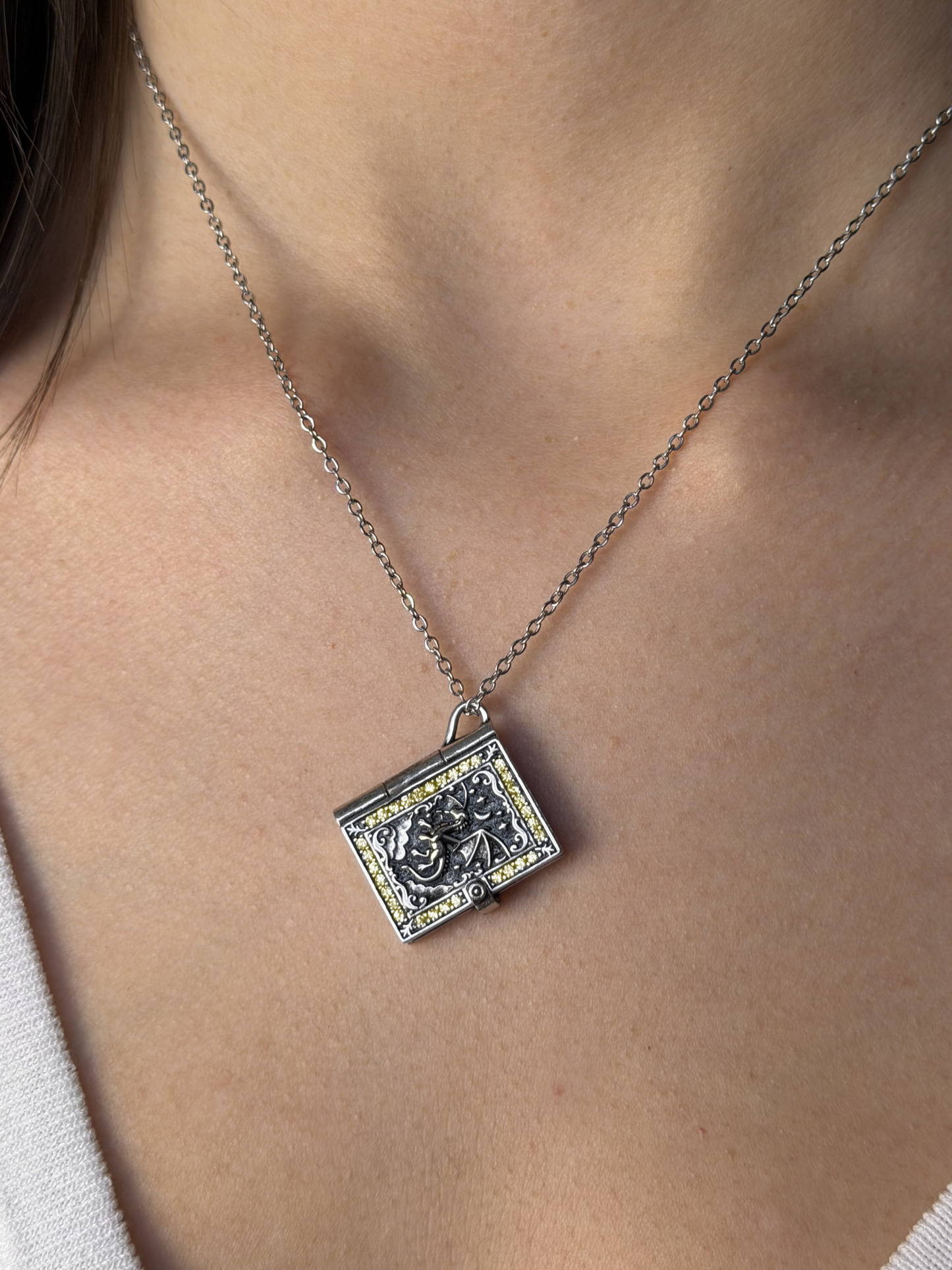 Fantasy Book Locket Necklace