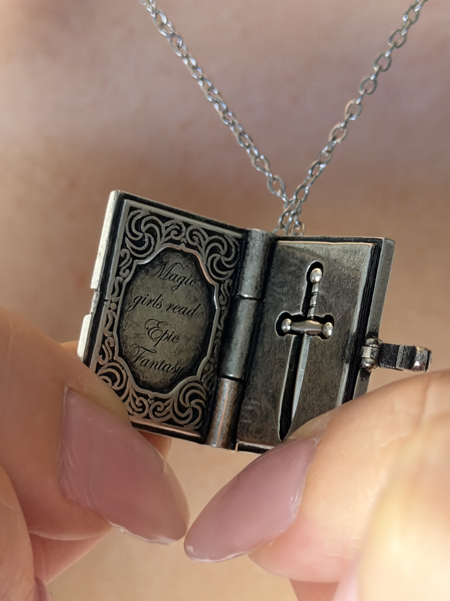 Fantasy Book Locket Necklace