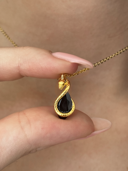 Cardan Snake Onyx Necklace