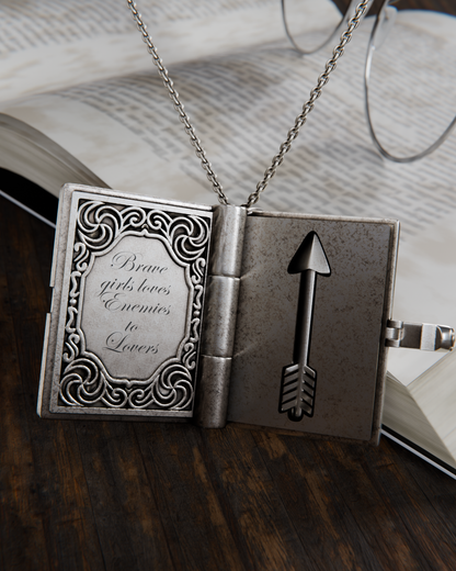 Enemies To Lovers Book Locket Necklace