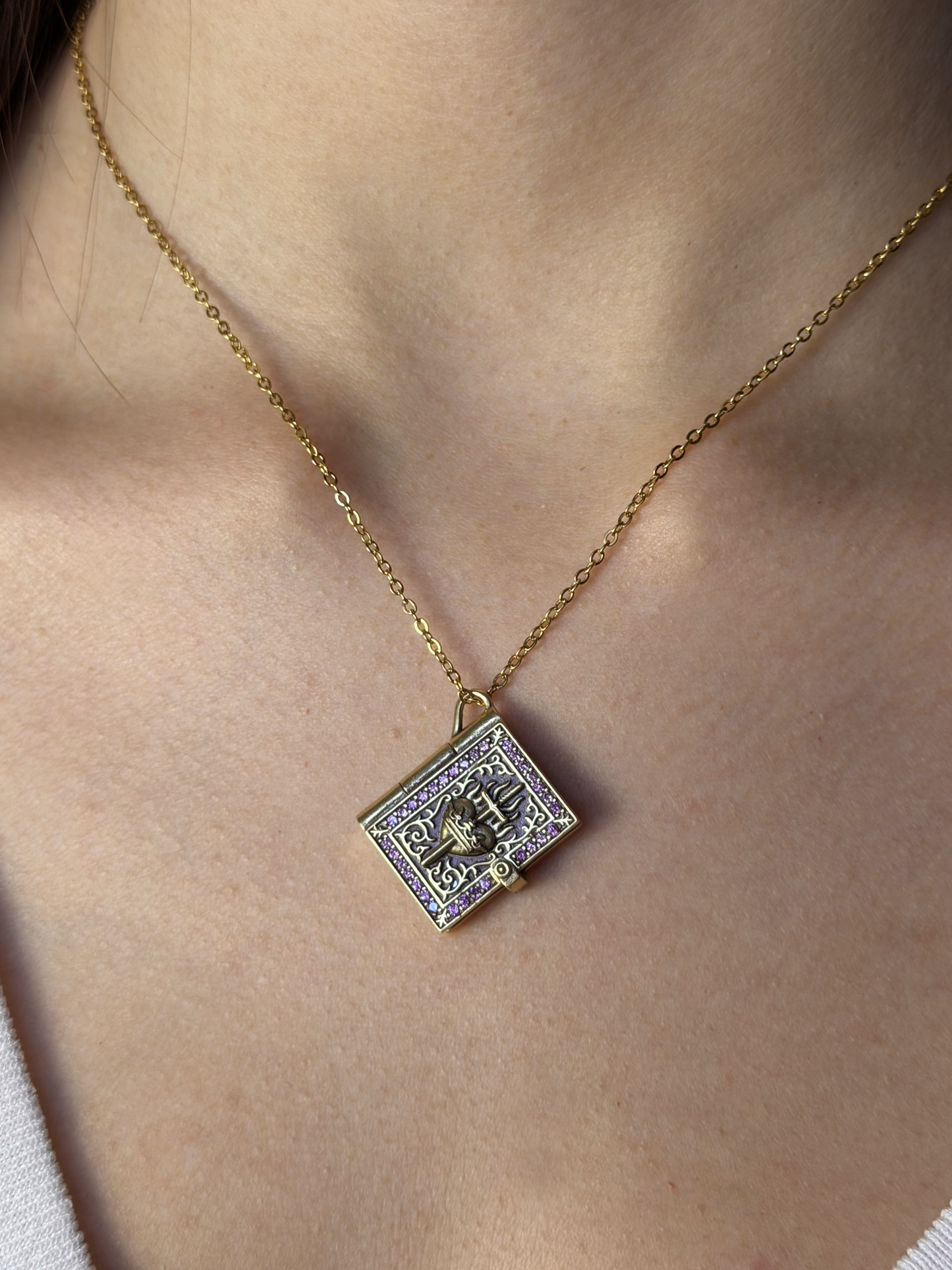 Enemies To Lovers Book Locket Necklace