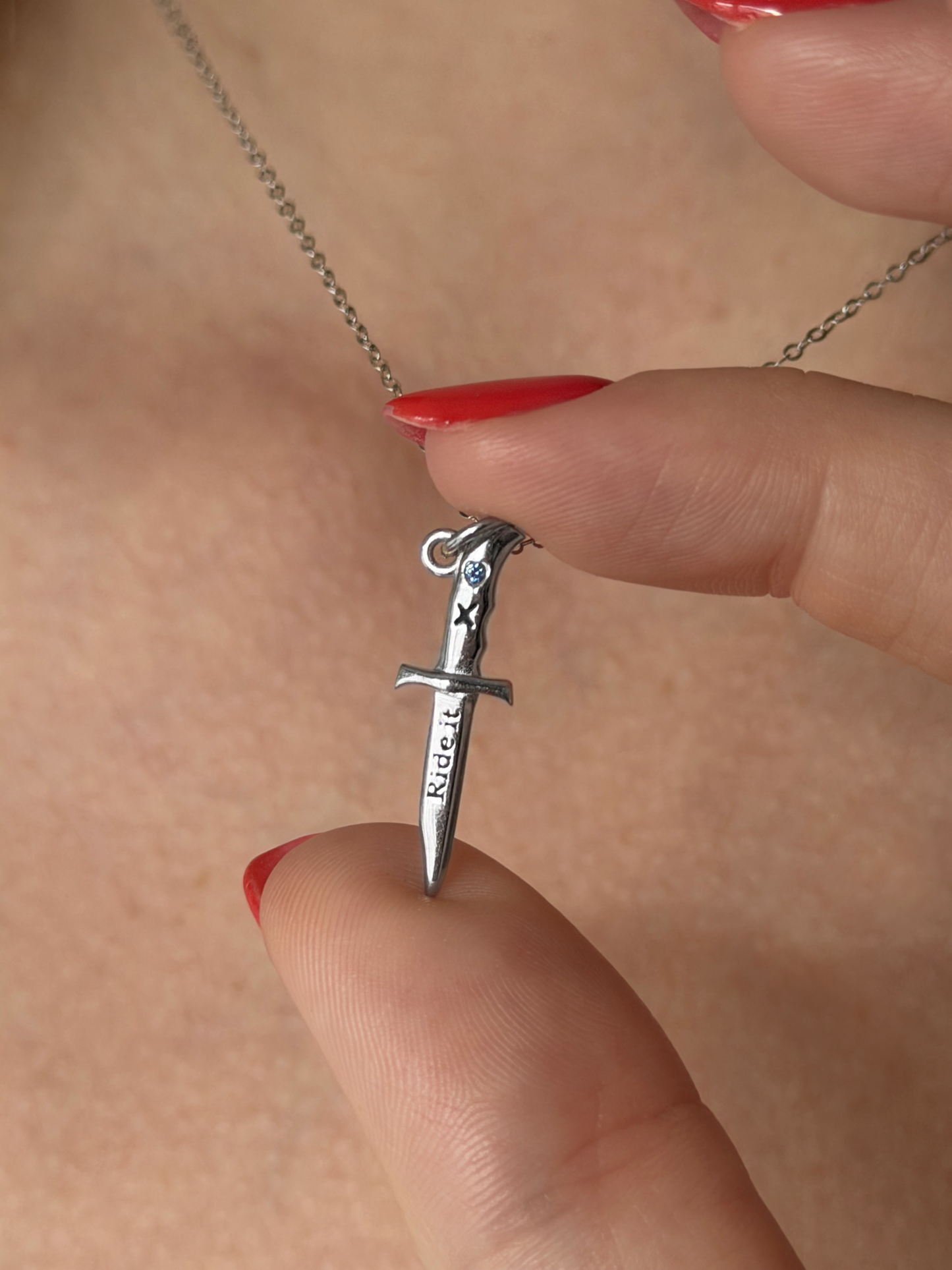 "Ride It" Knife Necklace