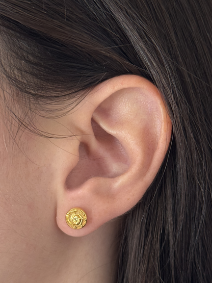 Sticky Buns Stud Earrings