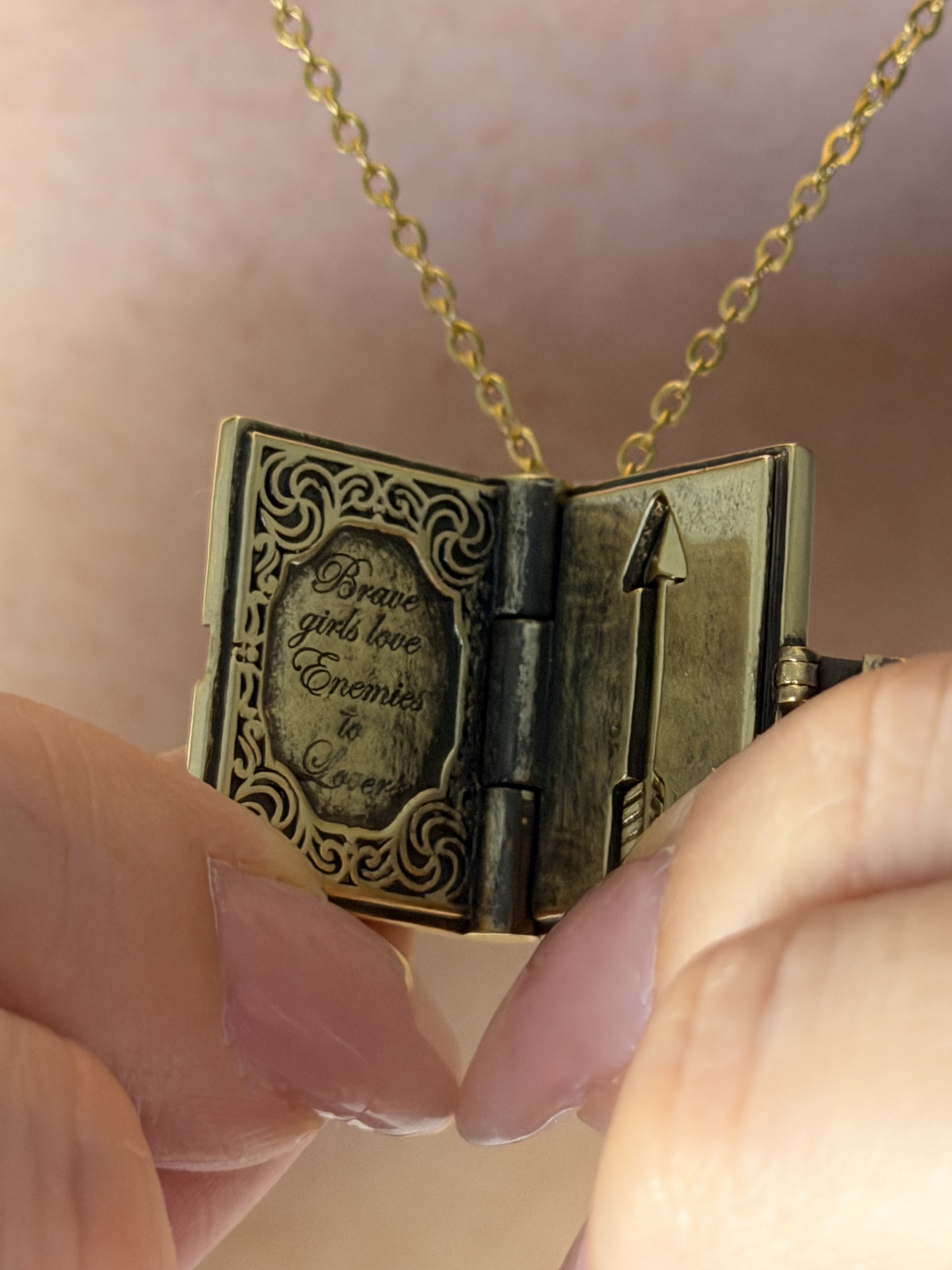 Enemies To Lovers Book Locket Necklace