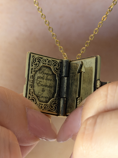 Enemies To Lovers Book Locket Necklace