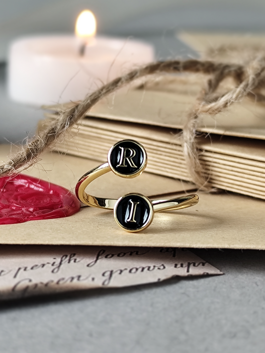 "R" & "I" Typewriter Keys Ring