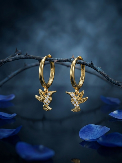 Orecchini Hoop Colibrì