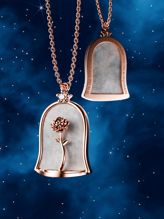 Dome Red Rose Necklace