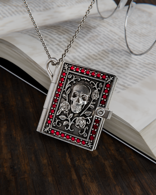 Dark Romance Book Locket Necklace