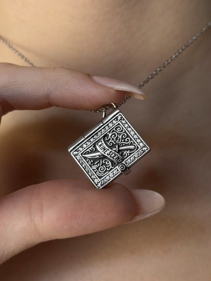 Crime Fiction Book Locket Necklace