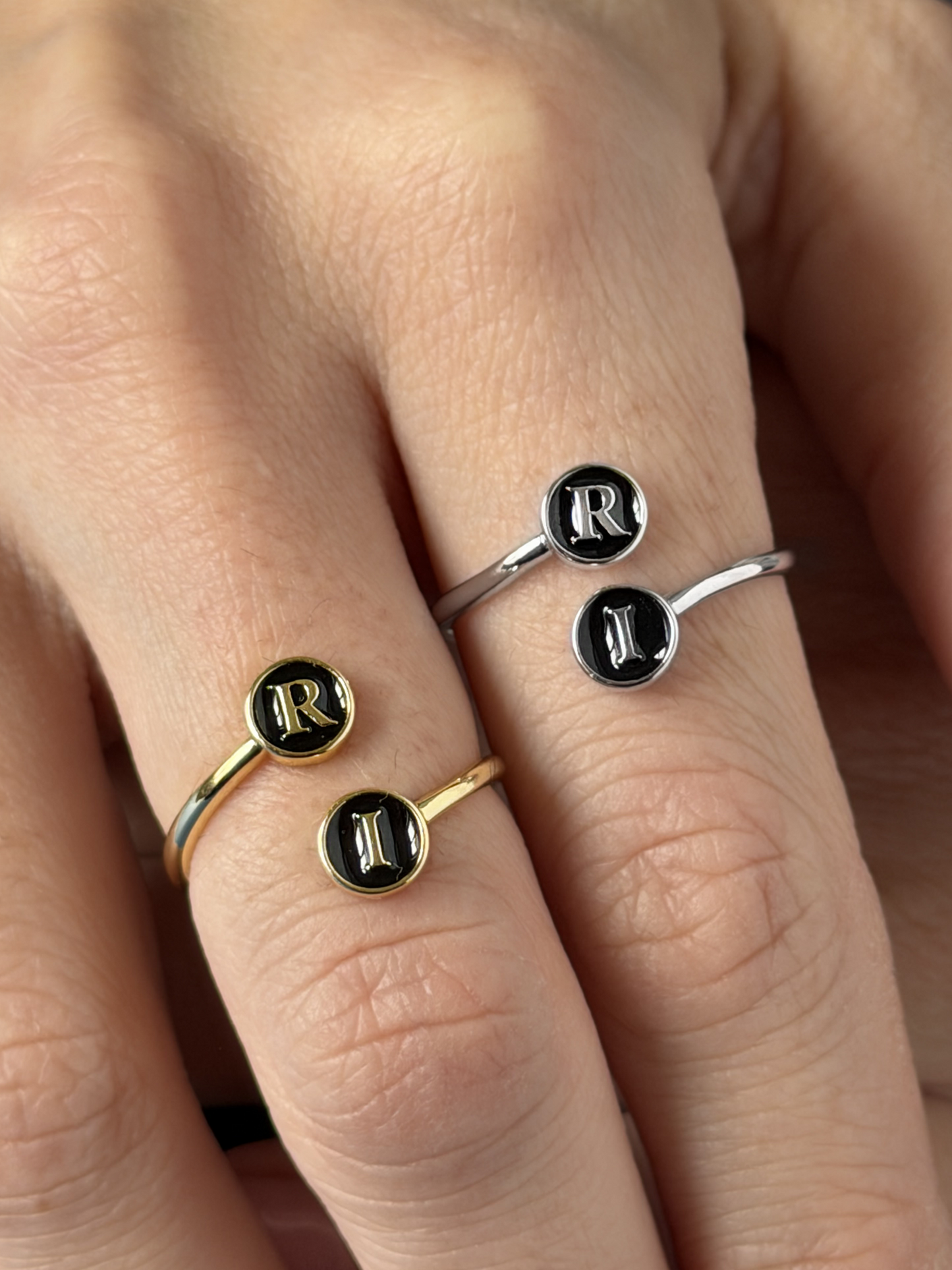 "R" & "I" Typewriter Keys Ring