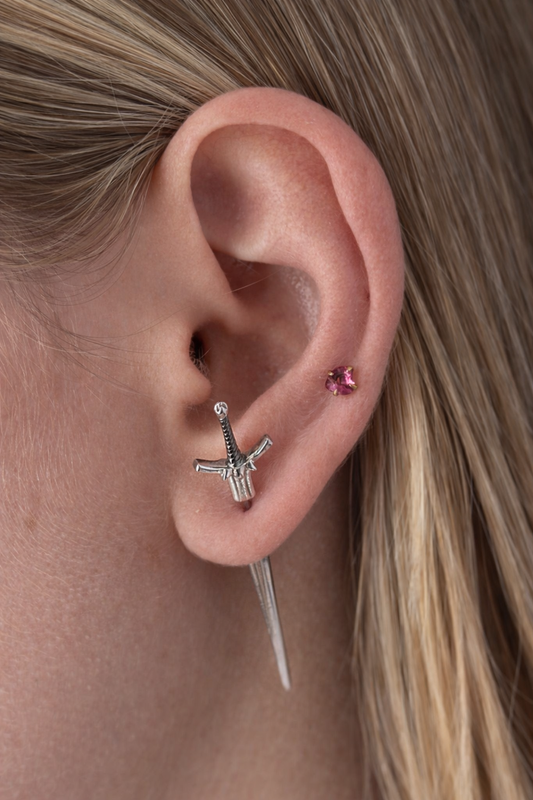 Wind-cleaver Sword Ear Cuff