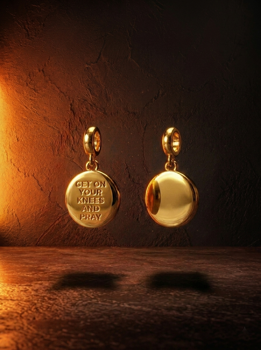 Get on your Knees and Pray Charm