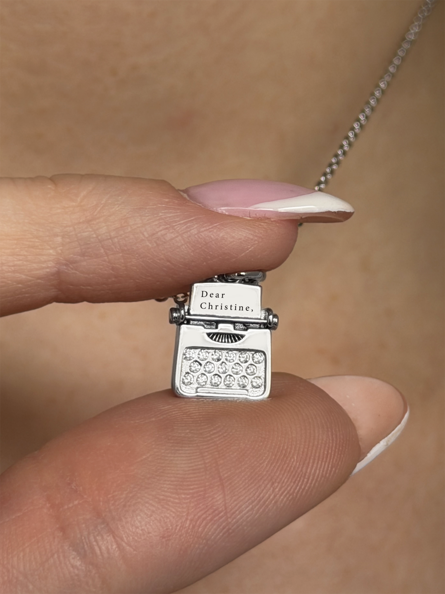 Customized Typewriter Necklace